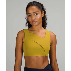 Lululemon Nulu Cross-Front Yoga Bra *Light Support, B/C Cups Auric Gold size 2